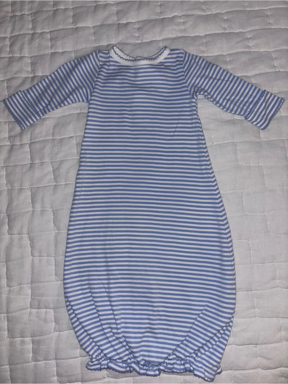 Blue Striped Kids Pajama Gown